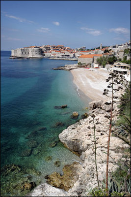 Dubrovnik beach and Adriatic swimming cove