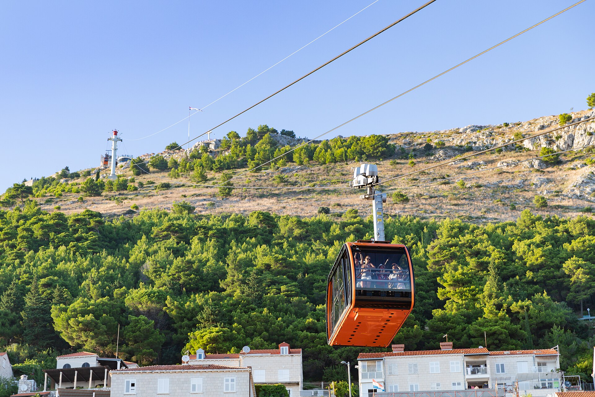 Mount Srđ cable car panorama over Dubrovnik